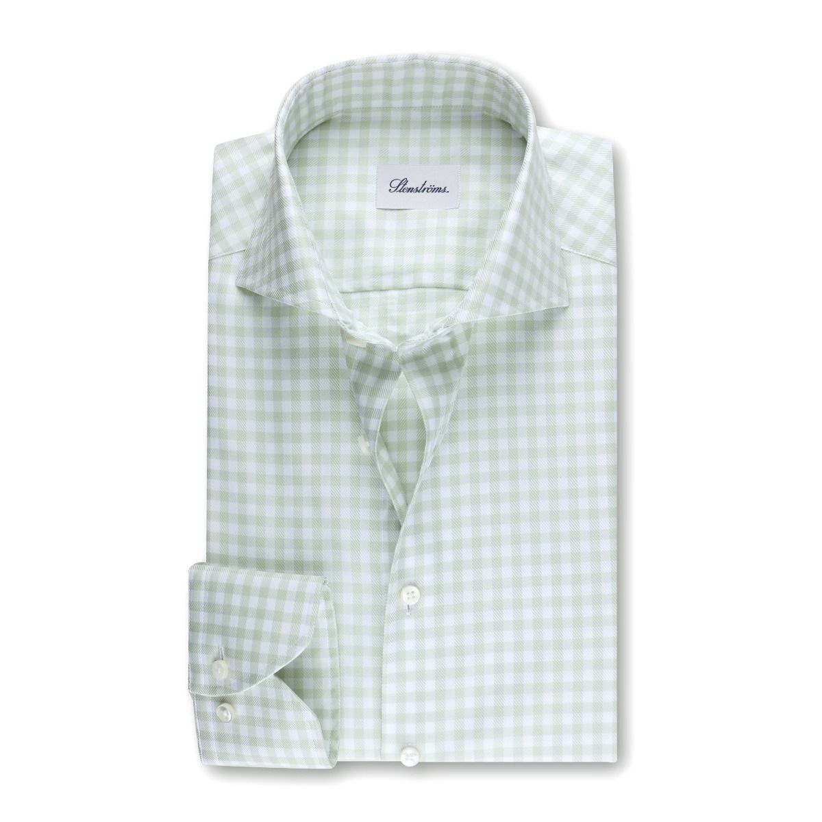 Green White Gingham Shirt