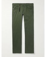 Green Moleskin Slim Trousers