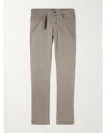 Gray Moleskin Slim Trousers