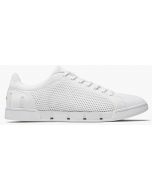 White Tennis Knit Sneakers