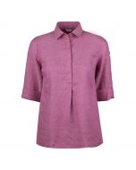 Stella Pink Pop-Over Linen Shirt