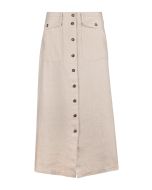 Heidi Beige Linen Cargo Skirt