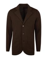 Brun stickad blazer