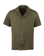 Green Linen Resort Shirt