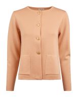Stina Orange Merino Cardigan