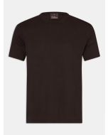 Brown Fine Knit Slim T-shirt