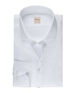 Slimline Vit Bomull Jerseyskjorta