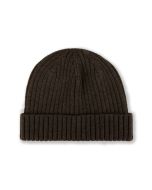Dark Brown Rib Knitted Beanie