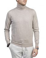 Beige Roll Neck Sweater