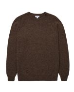 Dark Brown Shetland Crew Neck