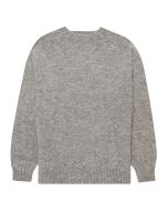 Grå Shetland rundhalsad stickad tröja