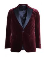 Red Frampton Velvet Tuxedo Blazer