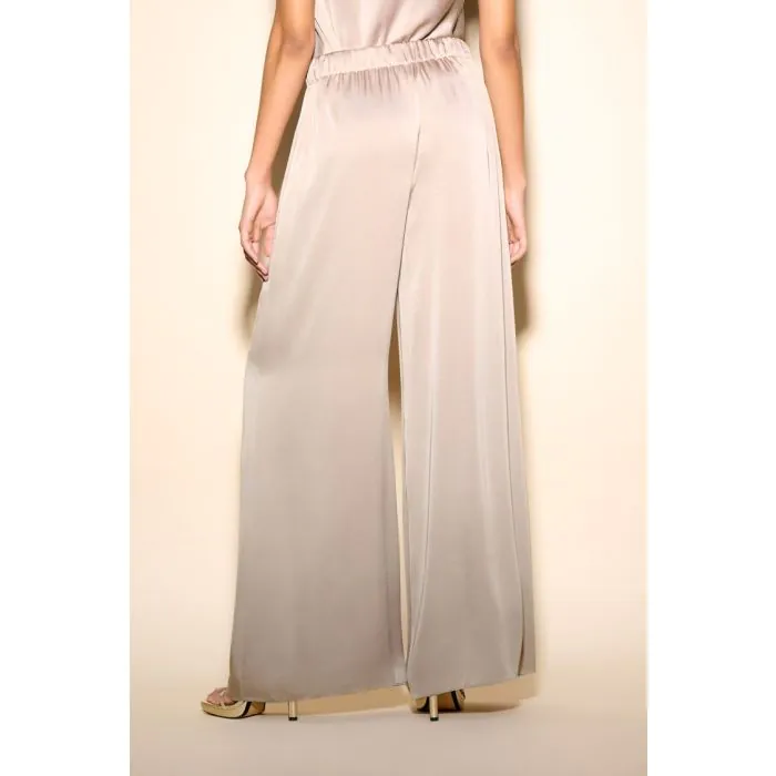 【美品】bow.a 水際wide pants ベージュ 楽天市場】センタープレスバックゴムカラースラックスパンツ