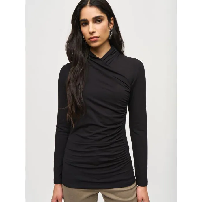 Black Jersey Knit Top - Joseph Ribkoff