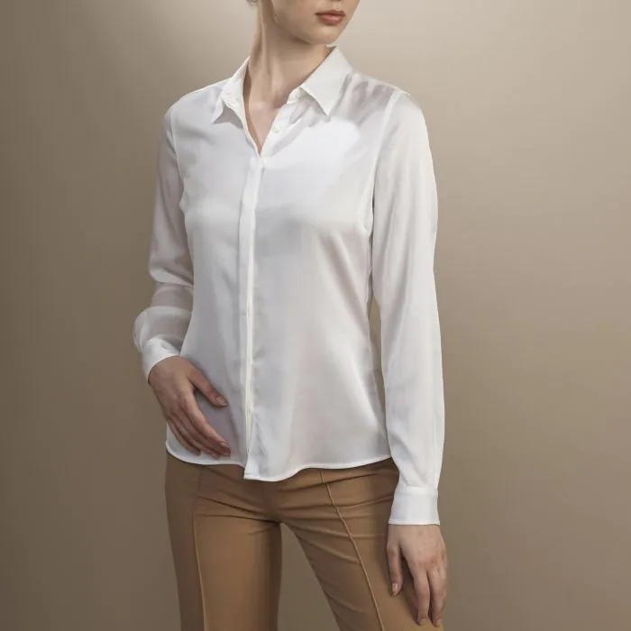 Off white silk shirt deals