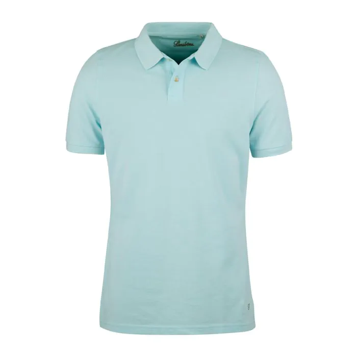 Aqua Blue Organic Polo Shirt - Stenströms Men