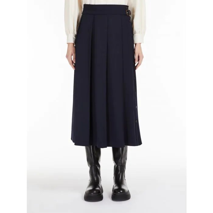 AURALEE women's / LIGHT WOOL MAX GABARDINE SKIRT (KHAKI