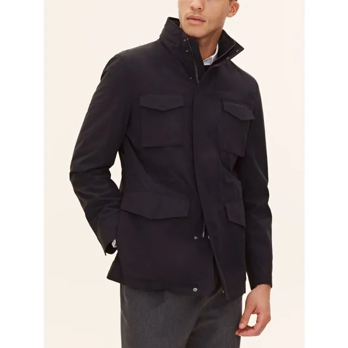 Navy M-65 Nylon Field Jacket - Oscar Jacobson