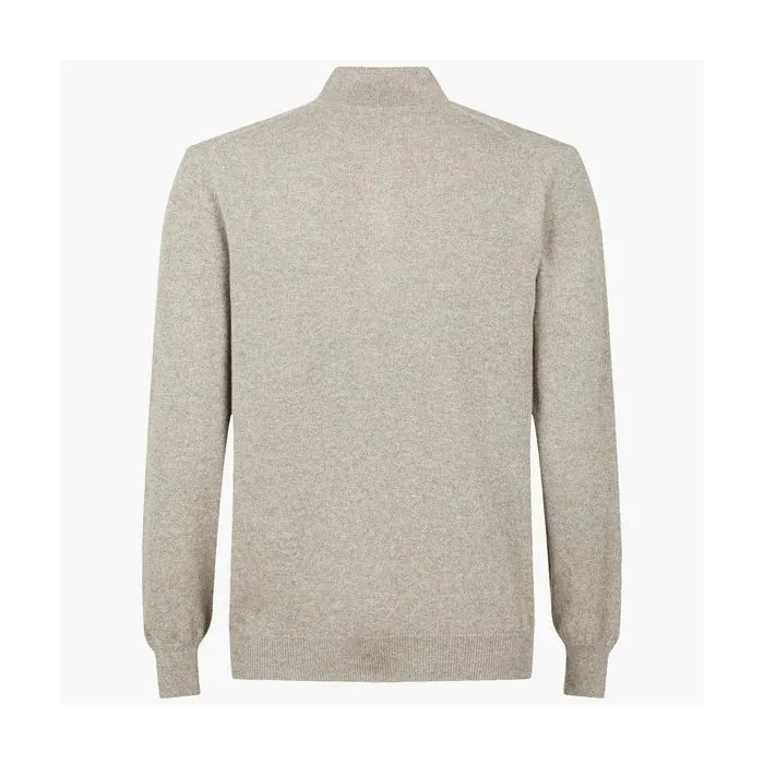 Light Brown Half Zip Cashmere Sweater | Piacenza Light Brown Half Zip Cashmere Sweater | Piacenza