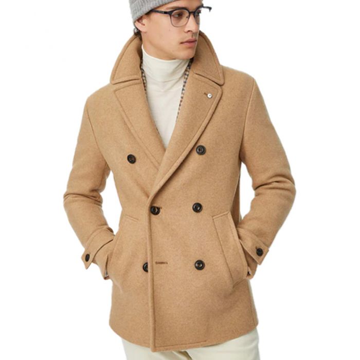 Beige Wool Pea Coat