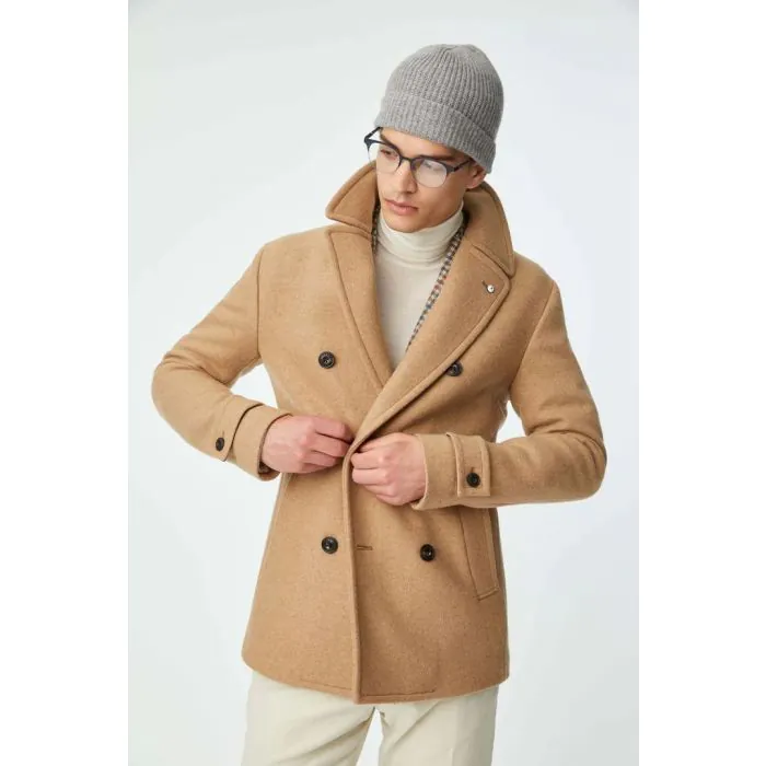 Beige wool trench coat clearance