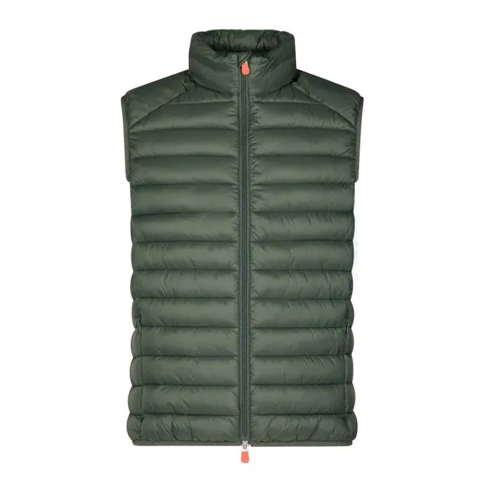 Dark green puffer vest top