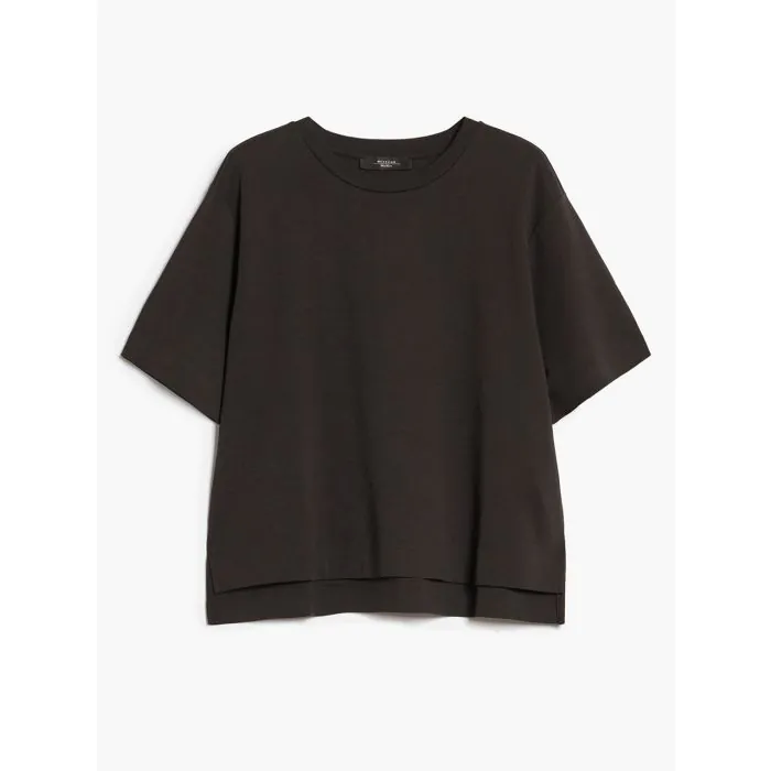 【MAX MARA】 BLACK GIOVANE COTTON T-SHIRT MaxMarabesque cotton T-shirt, black | 