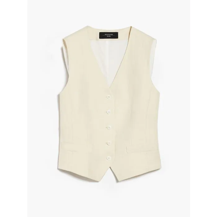 Light Beige Linen Vest - Max Mara Light Beige Linen Vest - Max Mara