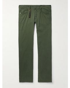 Green Moleskin Slim Trousers