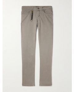 Gray Moleskin Slim Trousers