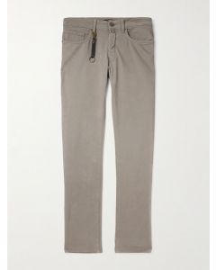 Gray Moleskin Slim Trousers
