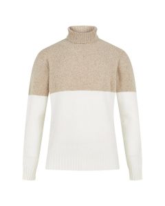 Beige Alashan Cashmere Roll Neck