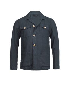 Blue Linen Overshirt