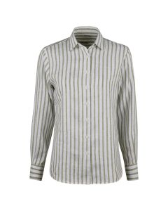 Siri Green Striped Linen Shirt
