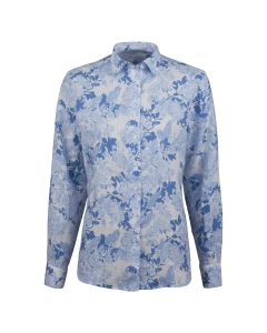 Siri Blue Floral Linen Shirt