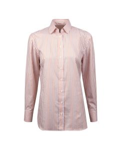 Sammi Boyfriend Orange Striped Shirt