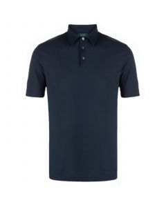 Navy Ice Cotton Polo Shirt