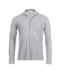 Light Grey Long-sleeved Polo Shirt 
