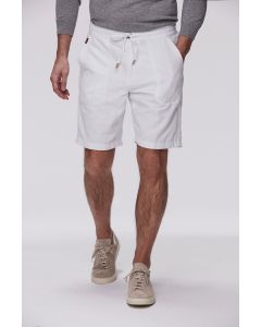 White Patch Pocket Shorts
