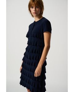 Navy Ruffle Dress