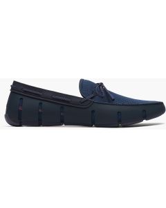 Blue Lace-Up Loafers