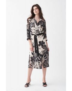 Beige Tropical Shirt Dress