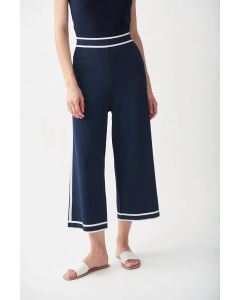 Blå croppad byxa