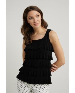 Black Ruffle Top
