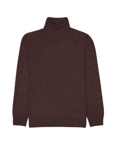 Brown Wool Cashmere Turtleneck