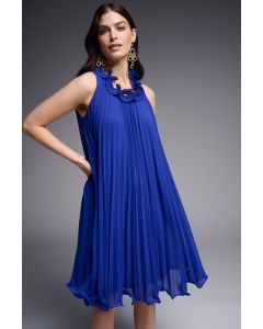 Royal Chiffon Trapeze Dress