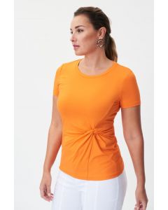Orange Jersey Short Sleeve Top
