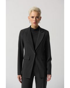 Black Fine Knit Jersey Blazer