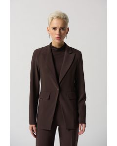 Brown Fine Knit Jersey Blazer