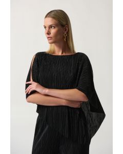 Black Poncho Layer Top